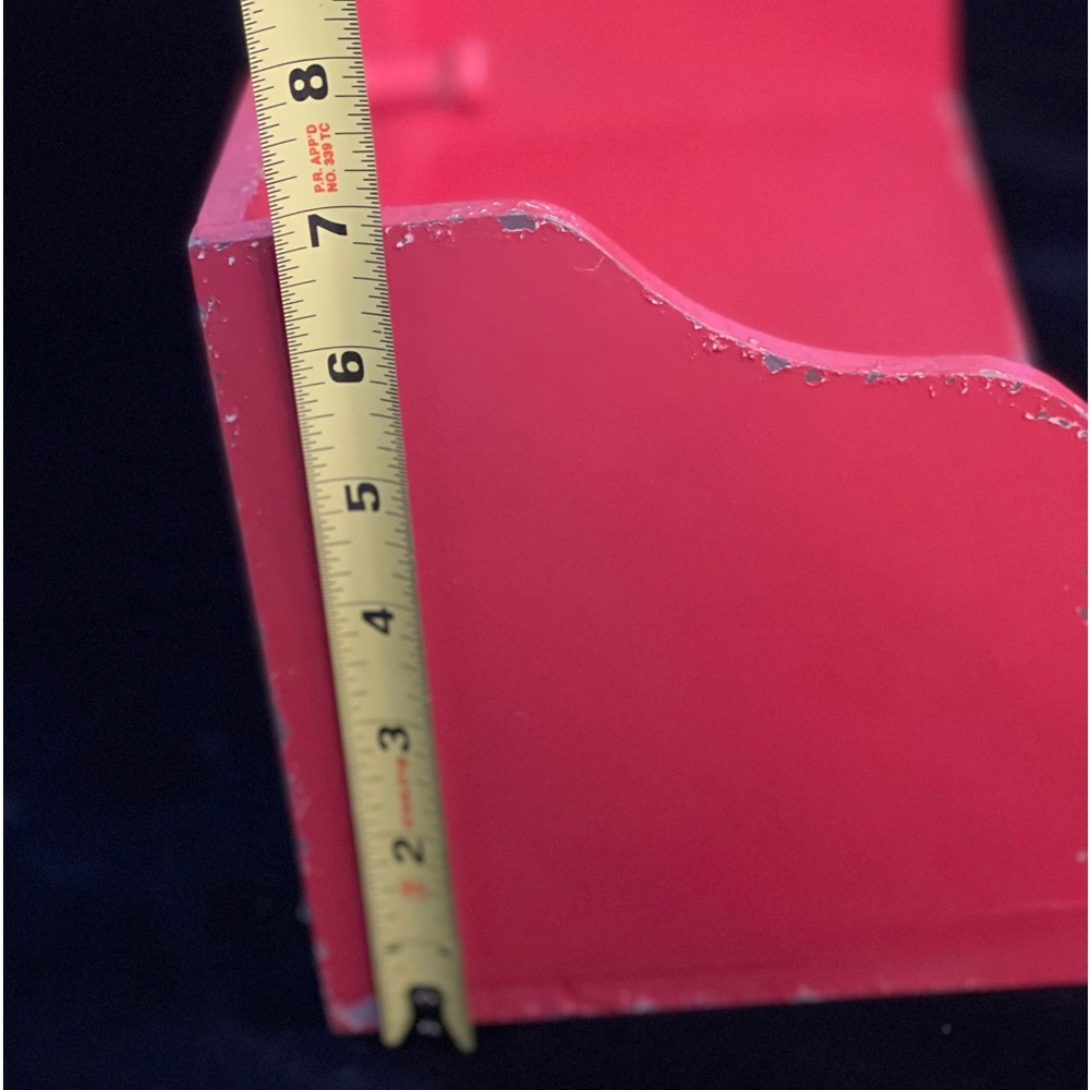 Distressed Red Drawer Shelf - Picture 5 of 8
